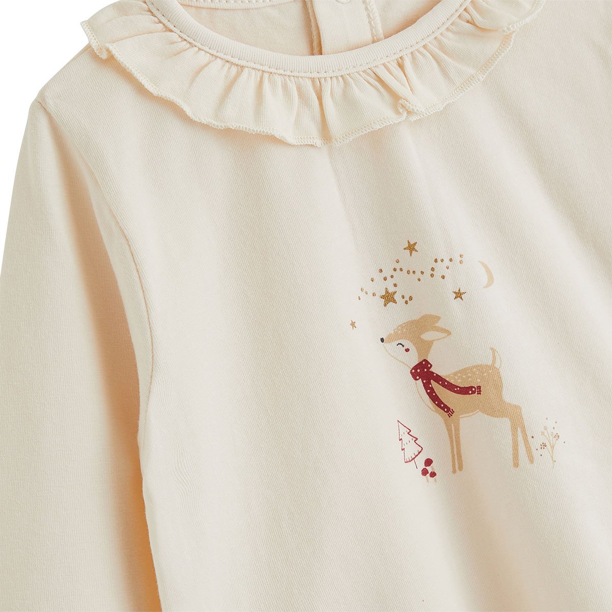 T-shirt bébé manches longues Grace ecru, PETIT BEGUIN
