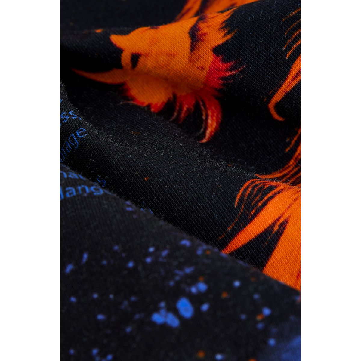Chemise à manches courtes imprimée noir/orange dragon, NEXT