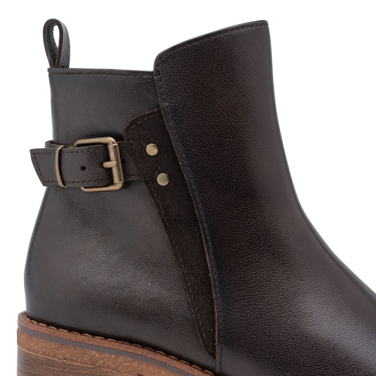 Bottine talon bloc marron taupe, MARCO TOZZI