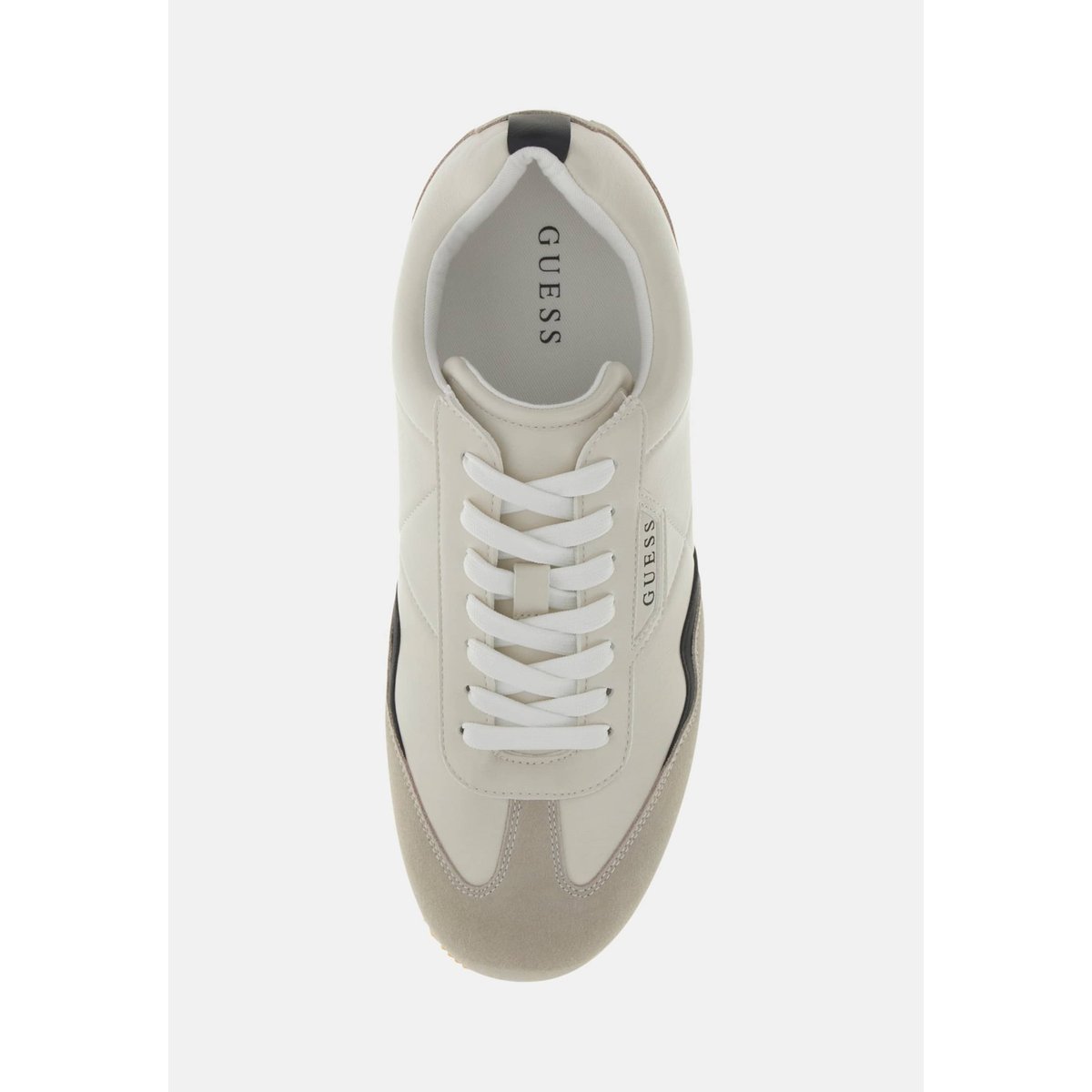 Baskets De Running En Cuir Mélangé Olmo blanc, GUESS