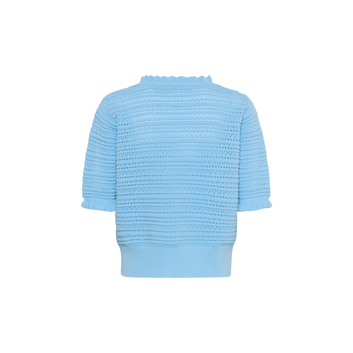Pullover tricoté bleu powder blue, CULTURE
