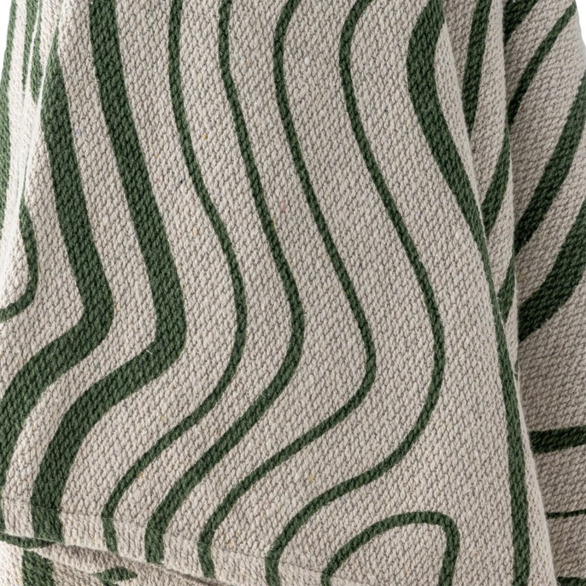 Plaid coton recyclé motif WOODSBY vert, BLOOMINGVILLE