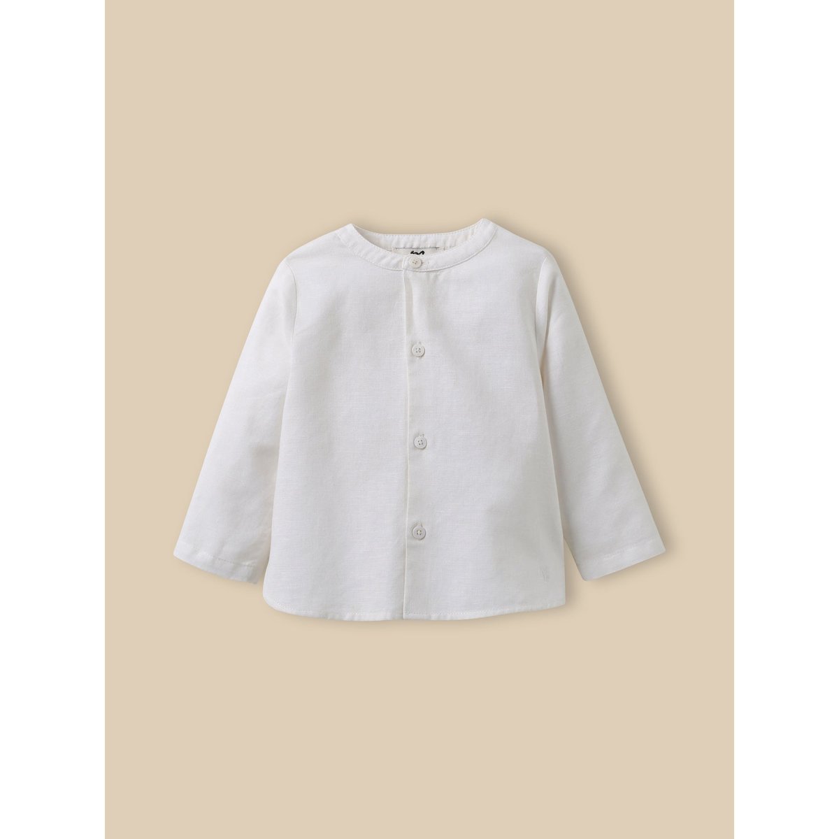Chemise en lin et coton blanc doux, CYRILLUS