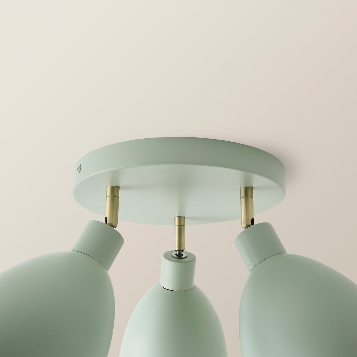 Minnie 3-Light Flower Scallop Ceiling Light sage green, SO'HOME