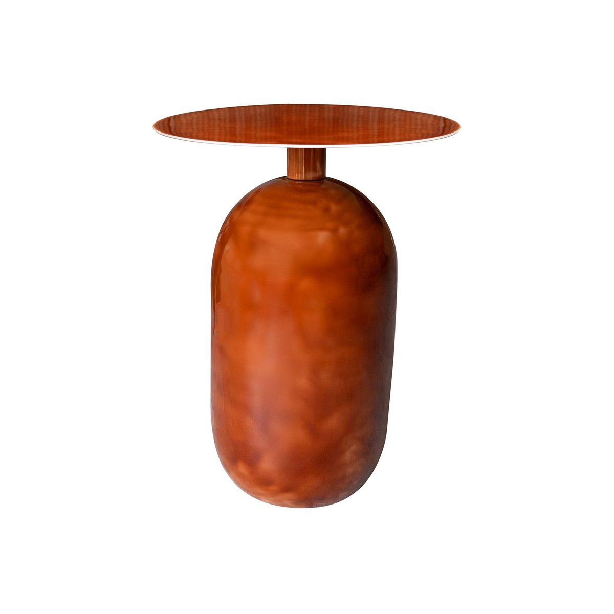 Meuble d'appoint en métal émaillé, BODO terracotta, NOW'S HOME