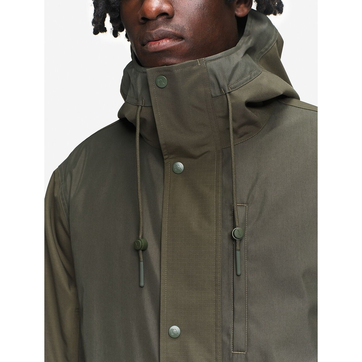 MTD lange parka met 3 zakken met rits kaki   , AIGLE
