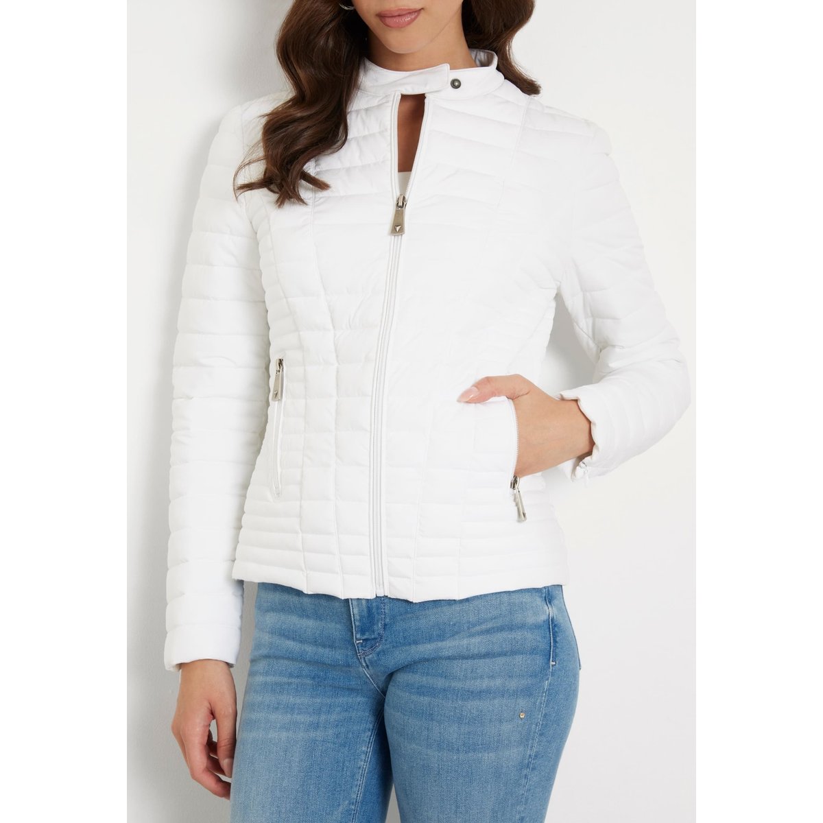 Veste Matelassée Rembourrée blanc, GUESS