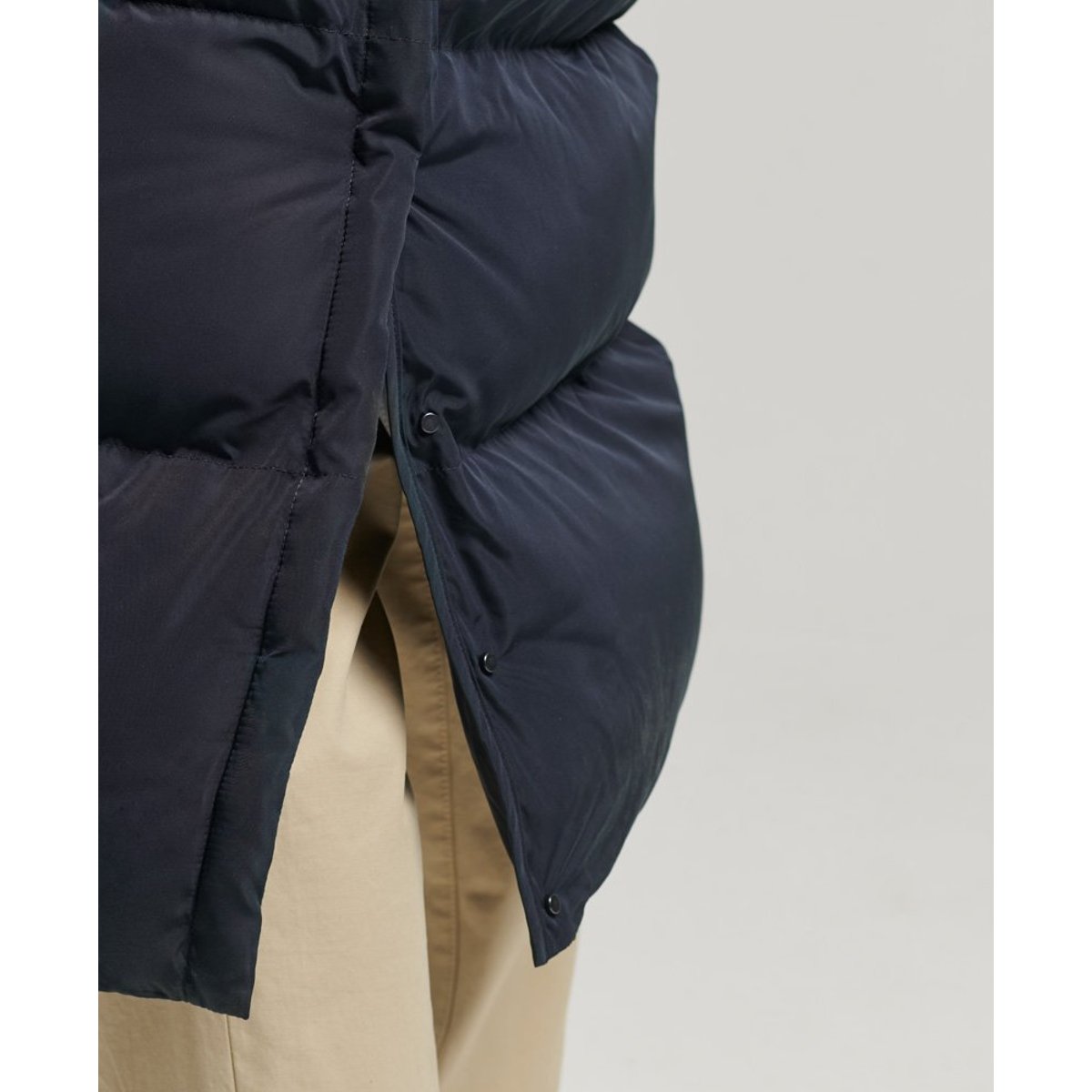 Doudoune extra longue bleu marine éclipse, SUPERDRY