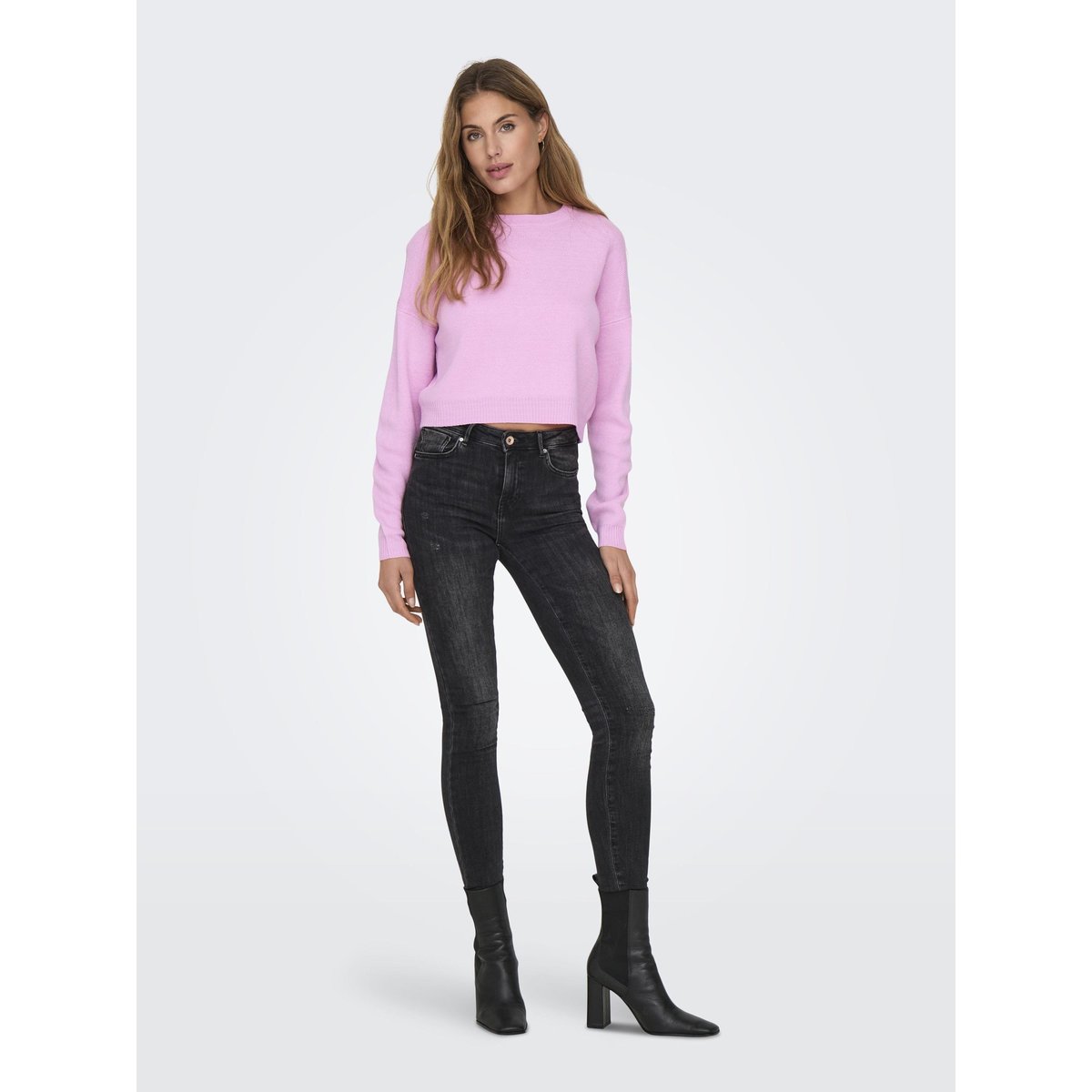 Pull En Maille rose - bonbon 1, ONLY