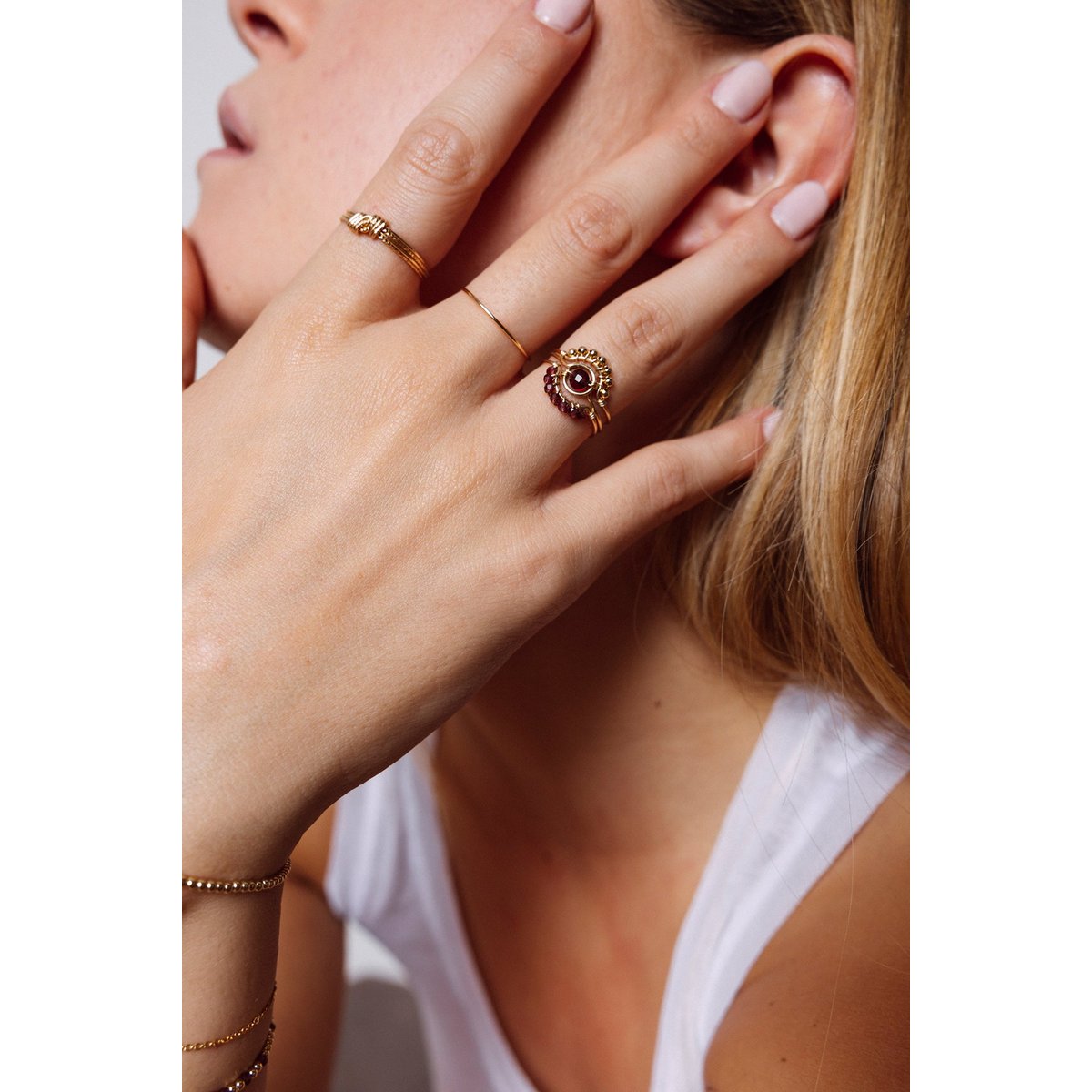 Bague anneau Essentiel or, YAY PARIS