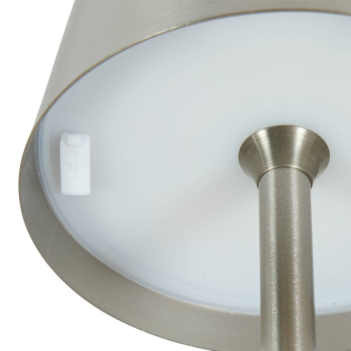 Lampe d'extérieur tactile H37cm CODY argent, ATMOSPHERA