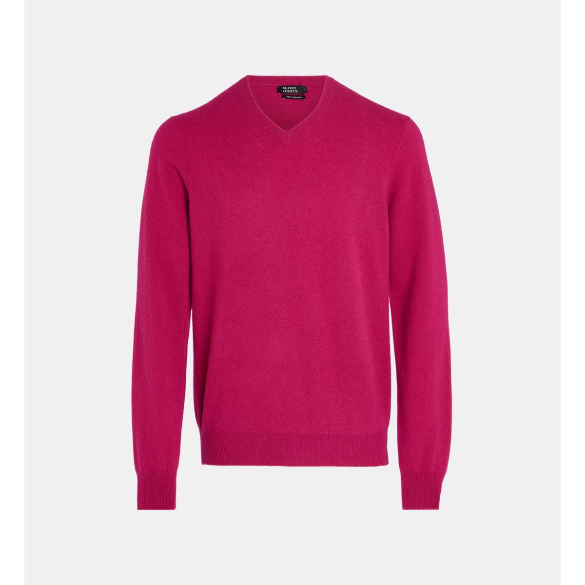 Pull droit nachve cachemire rose fuchsia, GALERIES LAFAYETTE