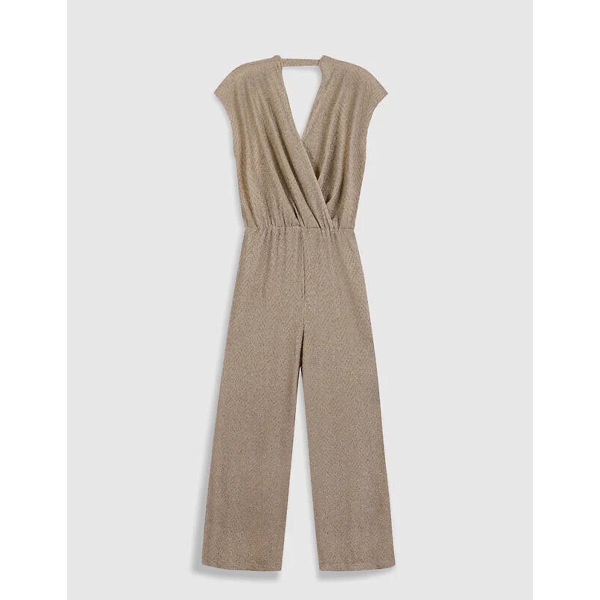 Traje pantalón de manga corta con escote en la espalda lino, IKKS