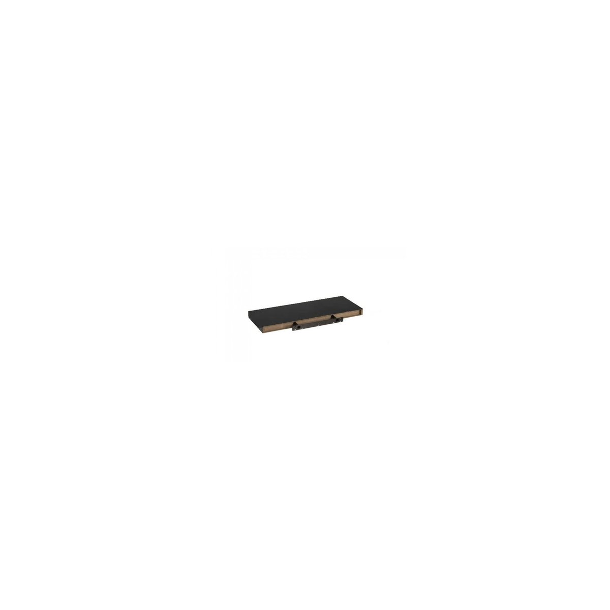 Étagère Murale Tablette en Bois MDF Noir - 60cm noir, WADIGA