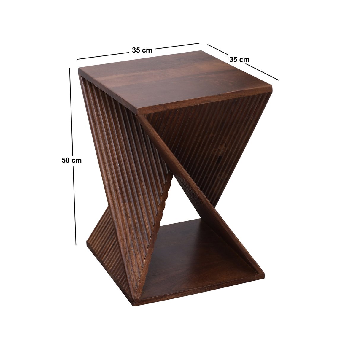 Table d'appoint, bois de manguier foncé, SIMIA noyer, NORDLYS