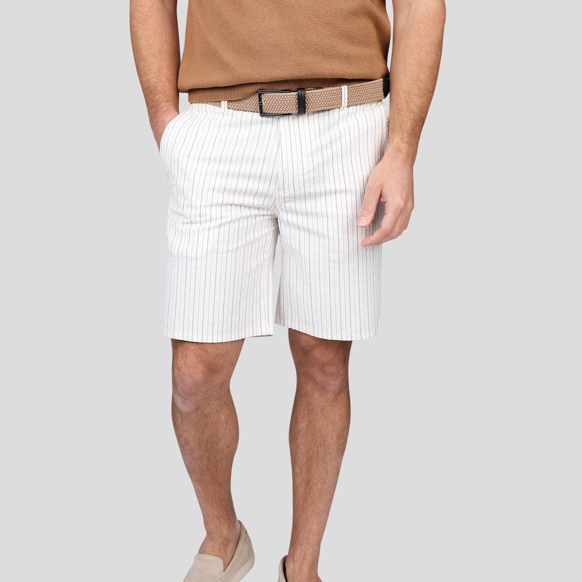 Bermuda chino blanc cassé, MISE AU GREEN