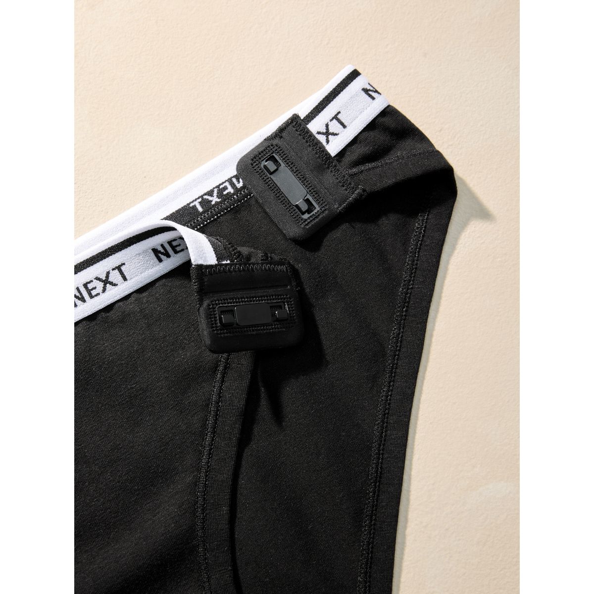 Culotte moulante en coton à logo noir, NEXT