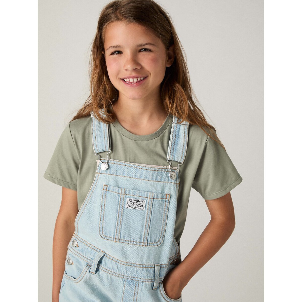 Salopette classique en denim bleu denim clair, LEVI'S KIDS