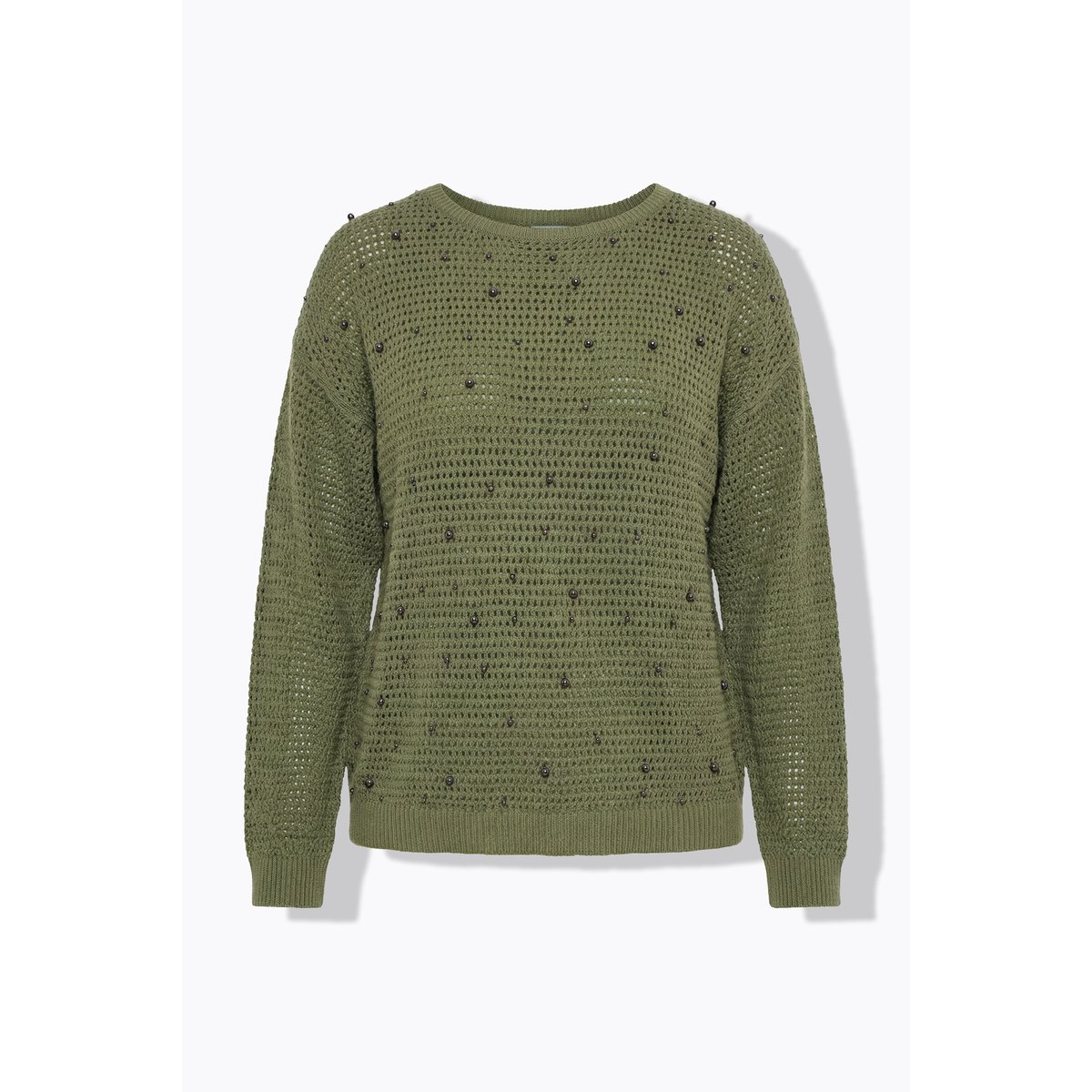 Pull coupe Boxy Shape, manches longues olive, STUDIO UNTOLD