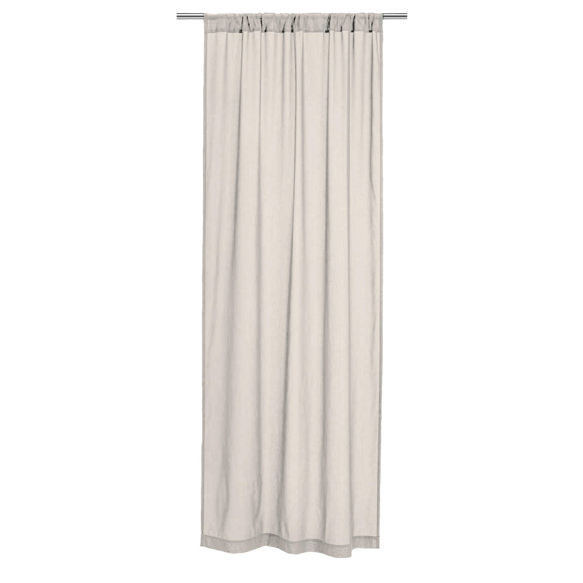 Rideau tamisant en polyester et lin, AYDEN beige, INSPIRE