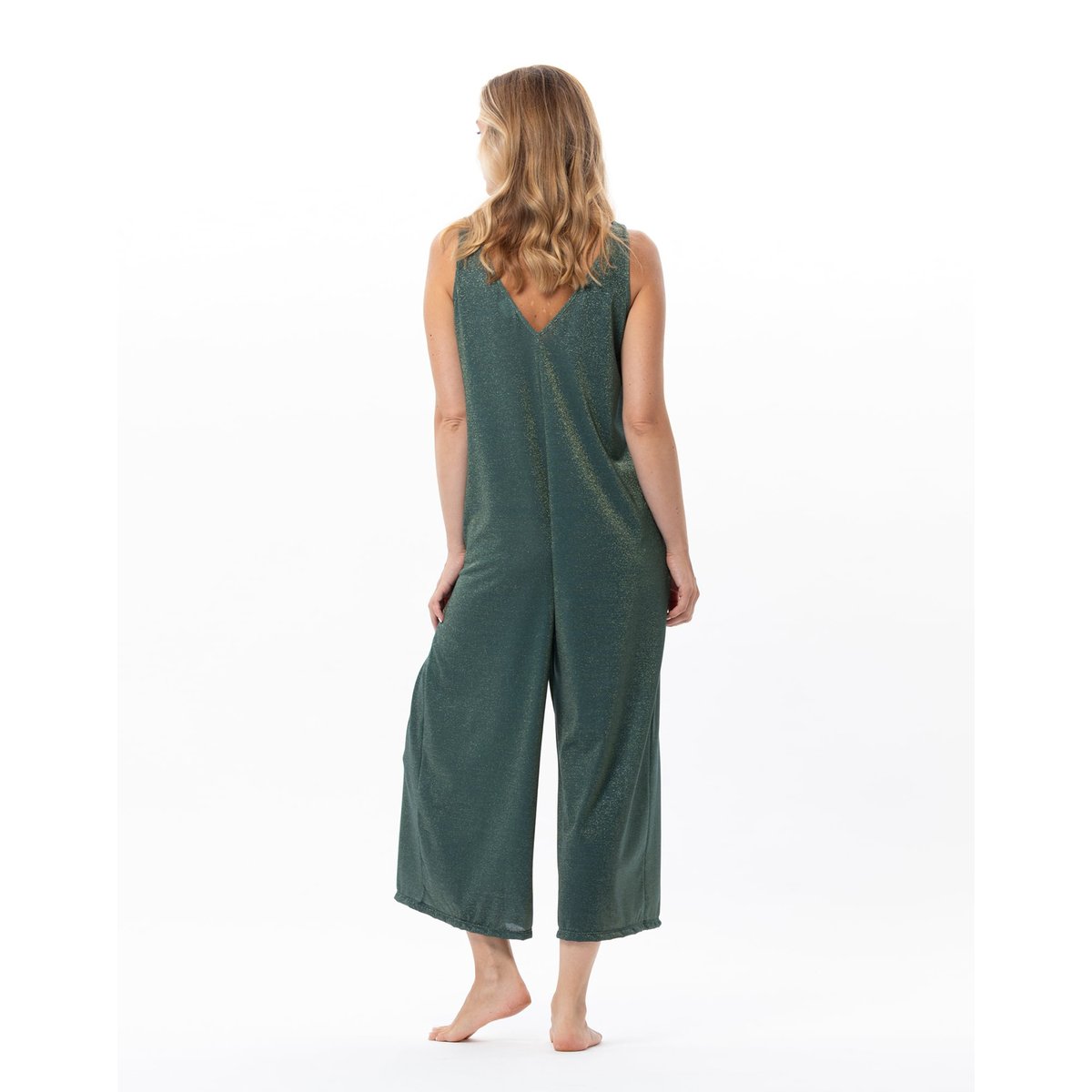 Combi pantalon en maille fil textile COCO 220 vert, LE CHAT