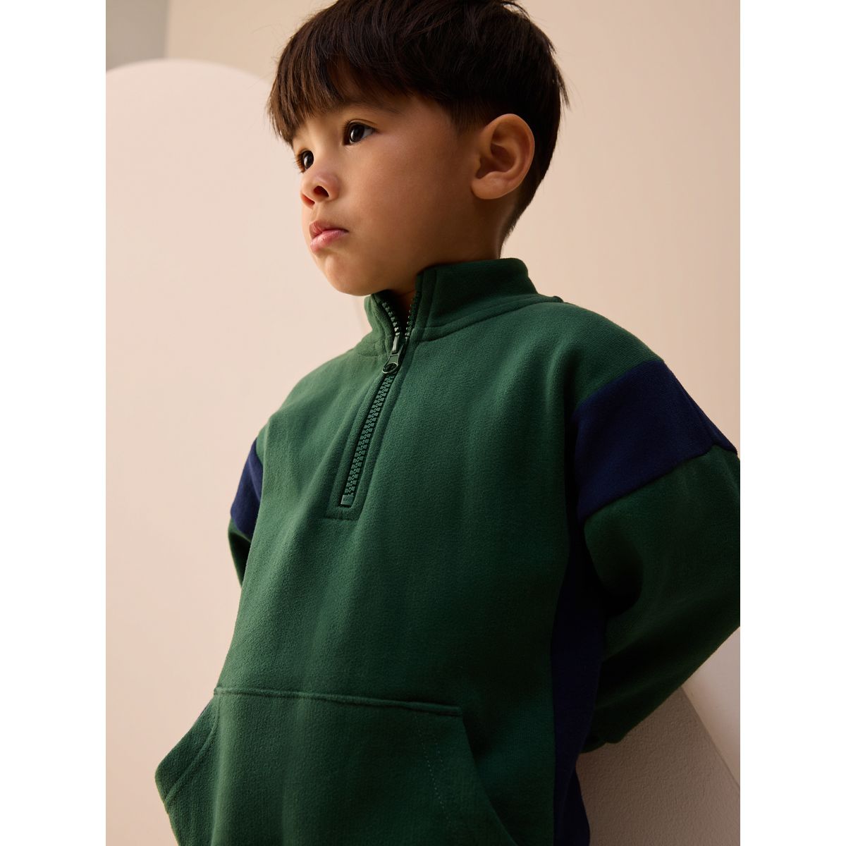 Haut semi-zippé et pantalon de jogging vert, NEXT