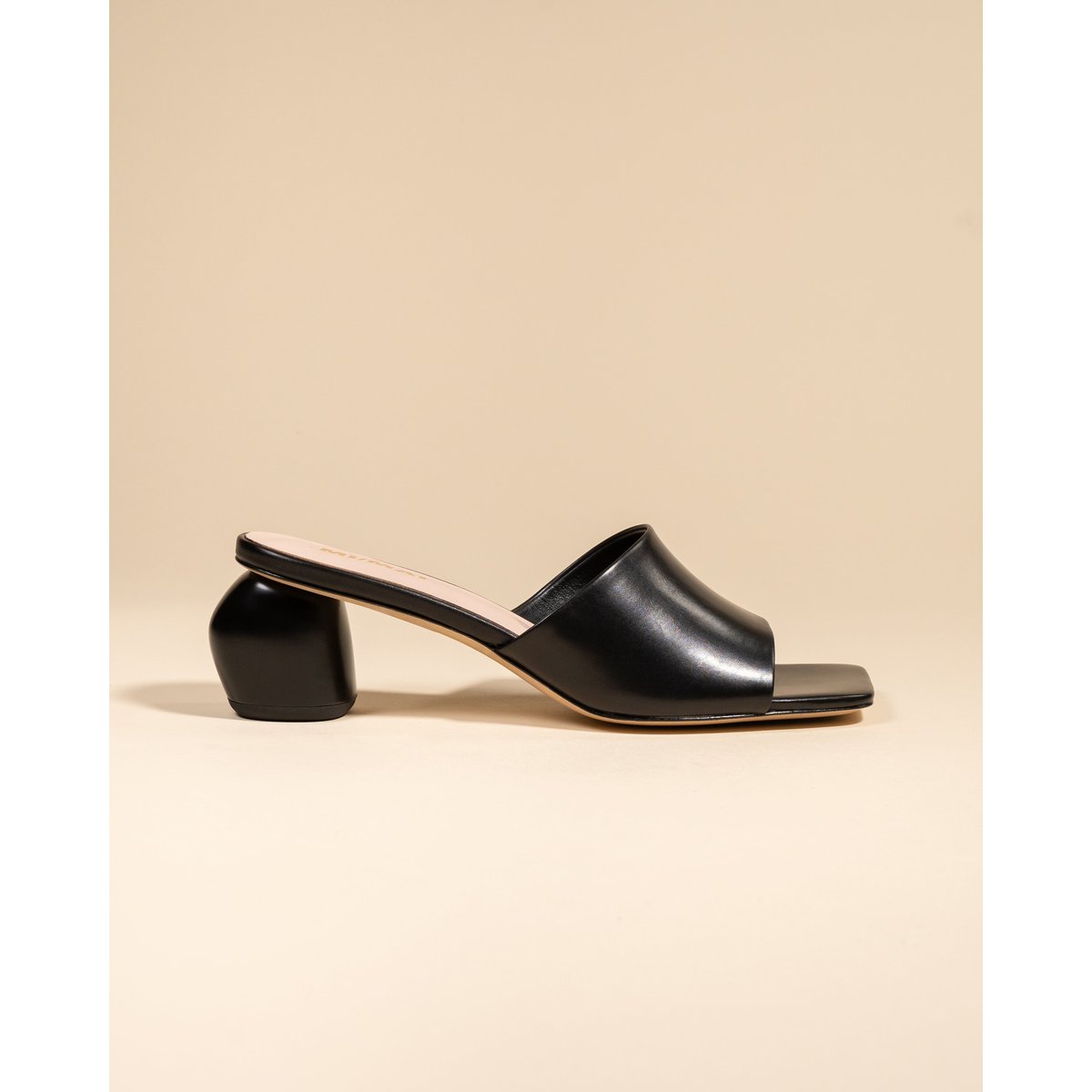 Mules à bout carré GEMMA LOW noir, MI MAI