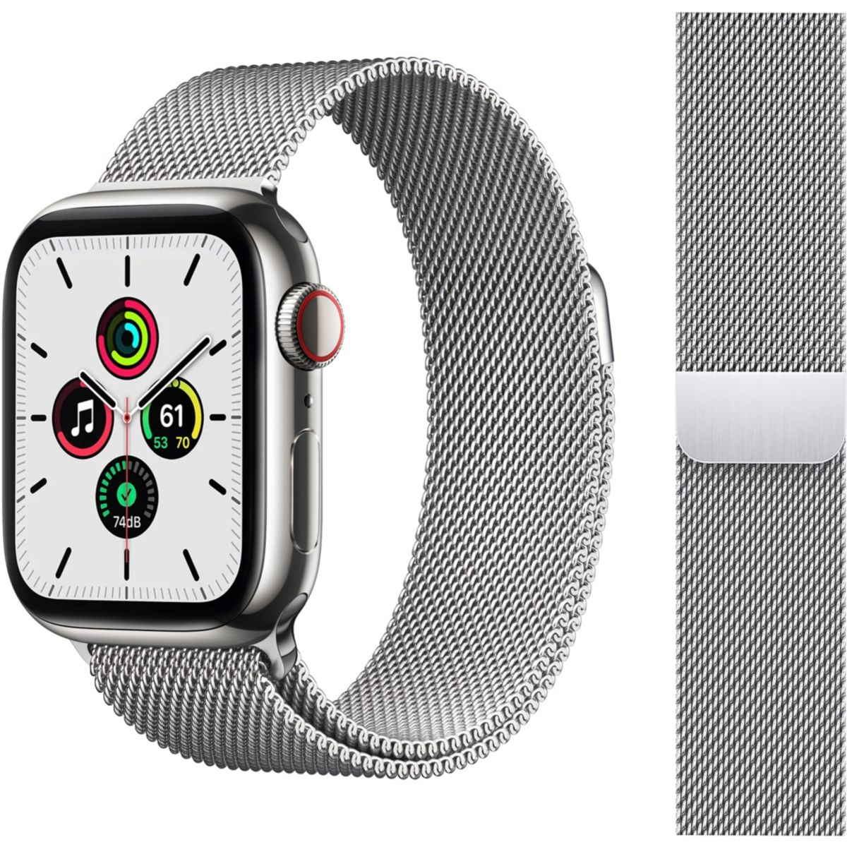 Bracelet Apple Watch Acier 38/40/41 mm gris, ADEQWAT