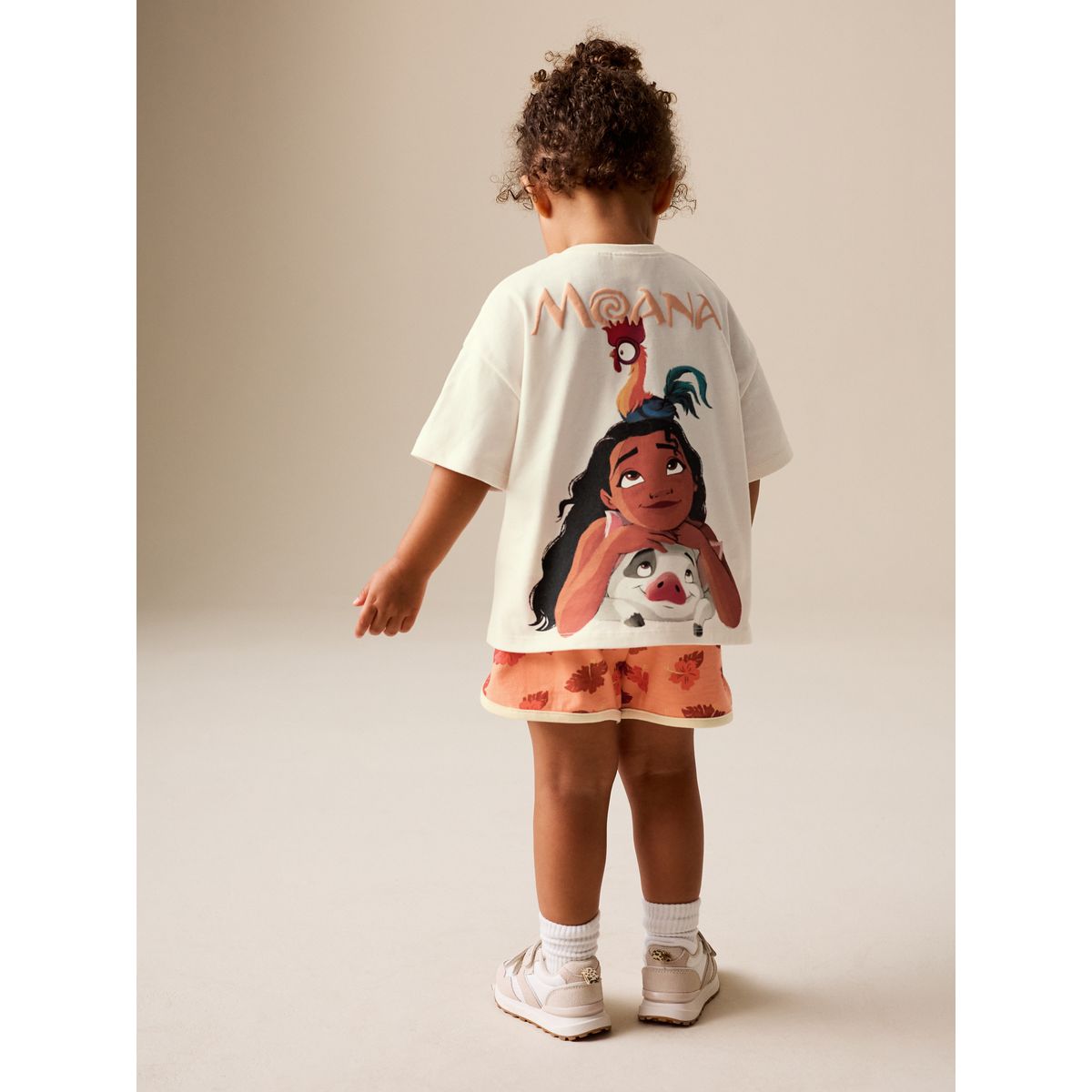 Haut à manches courtes et short disney moana corail/ecru, NEXT