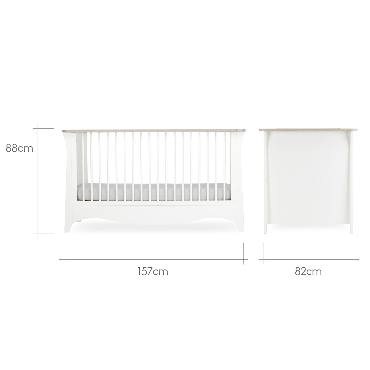 Clara 2 Piece Nursery Furniture Set stone beige, CUDDLECO