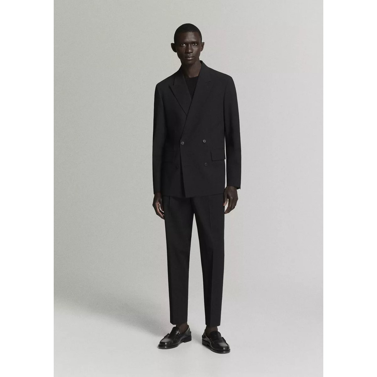Pantalon costume Boston regular fit noir, MANGO MAN