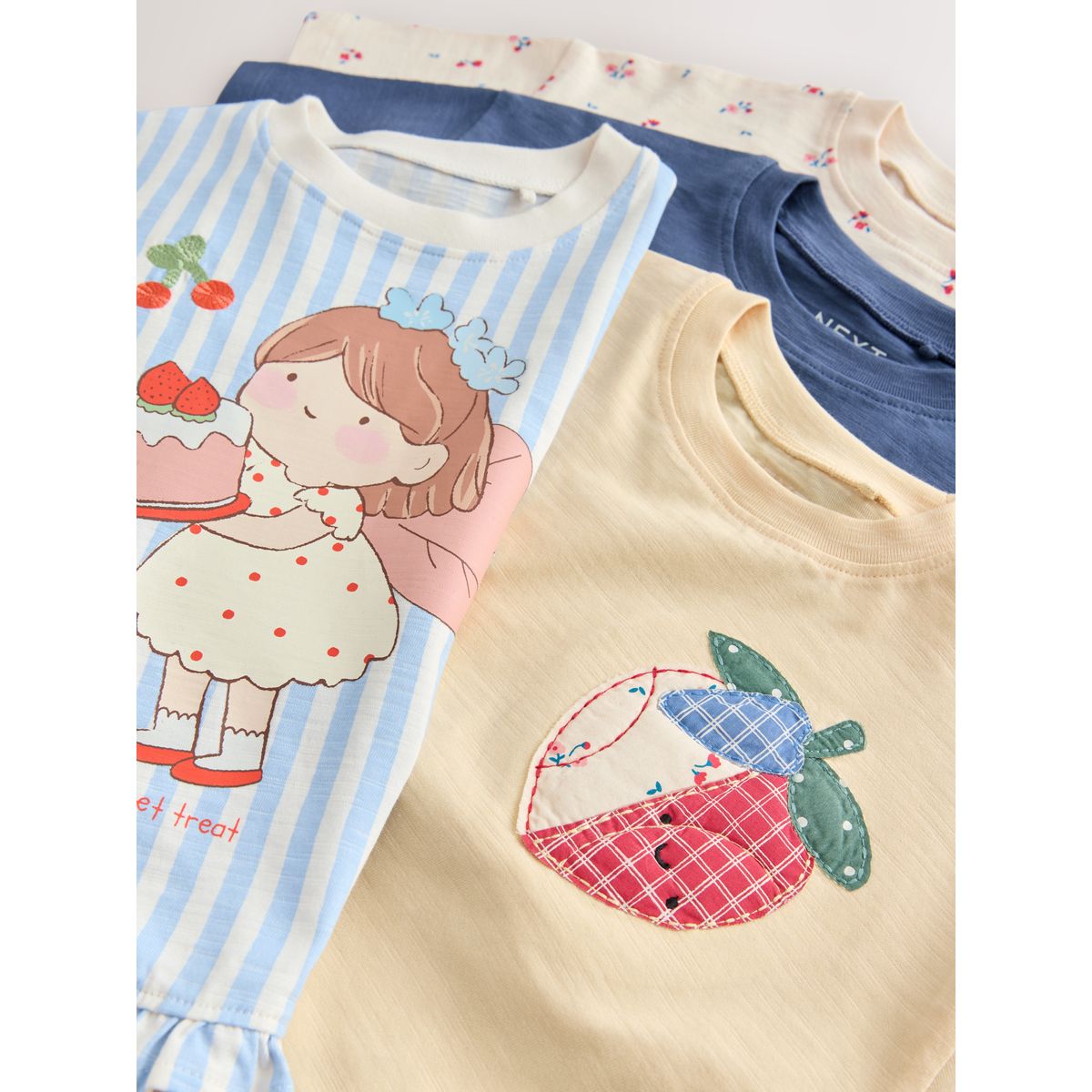 T-shirt, lot de 4 fraise patchwork, NEXT