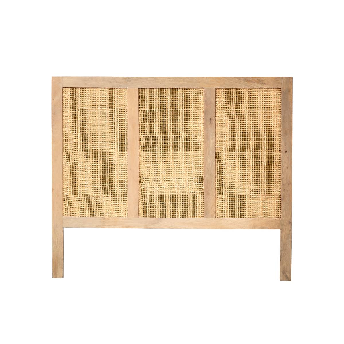 Tête de lit en bois de manguier NOÉMIA bois clair, MADE IN MEUBLES