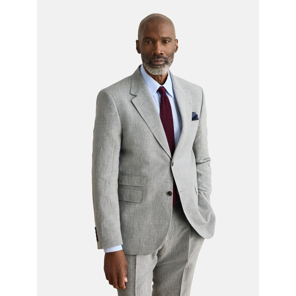 Veste de costume ajustée pied-de-poule signature gris, NEXT