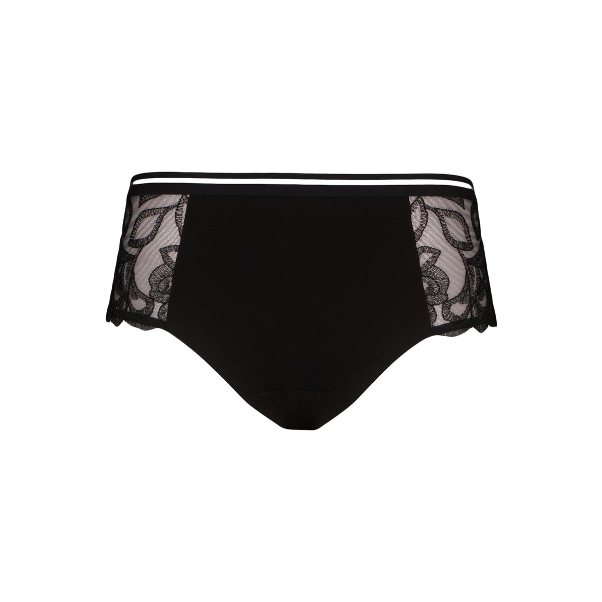 Tanga haut en broderie SUBLIME noir, MAISON LEJABY