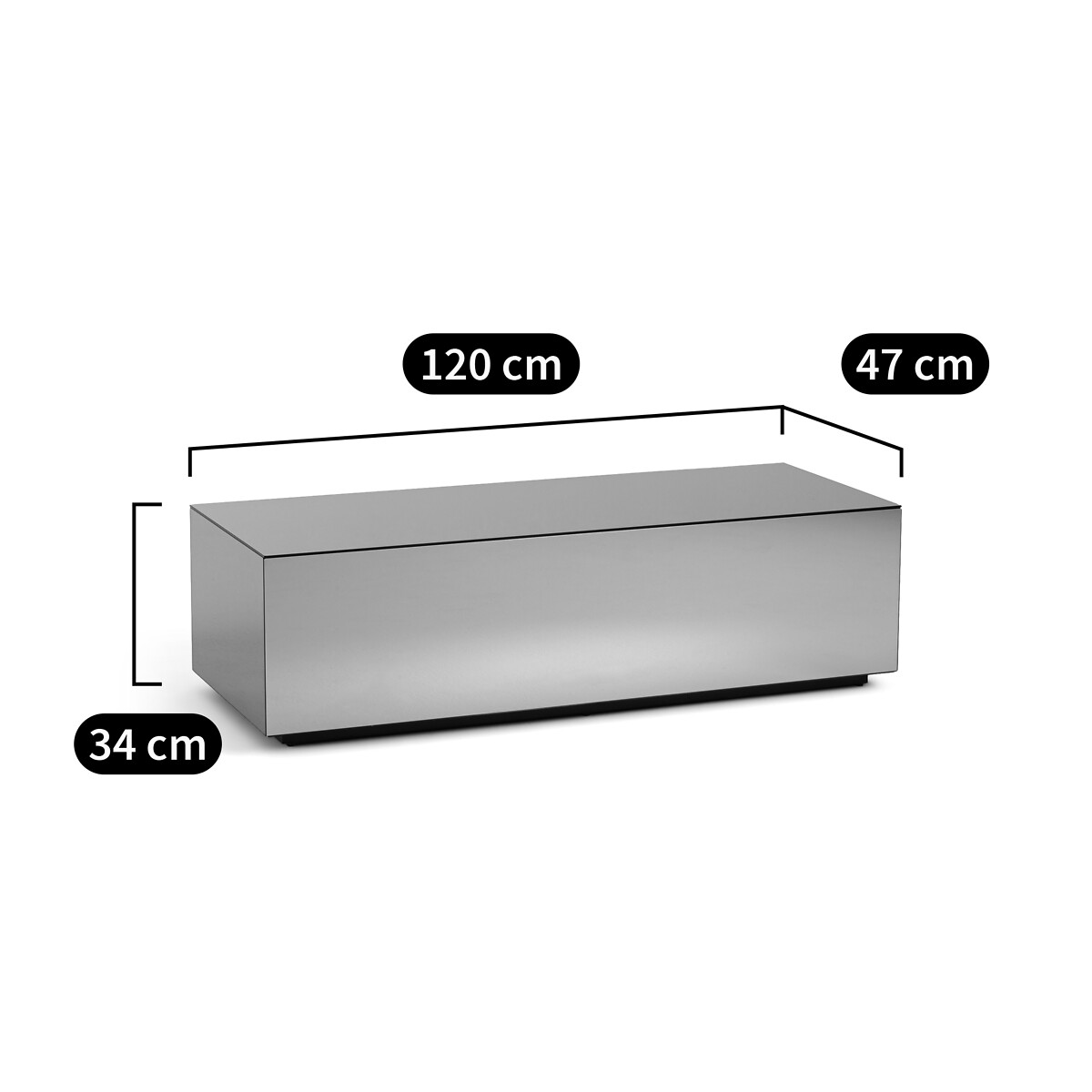 Table basse miroir, Lumir miroir bronze, AM.PM