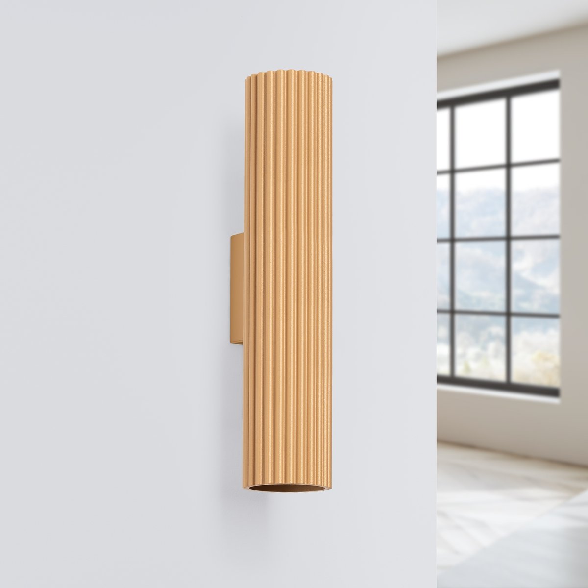 Applique Aluminium Doré GU10 2 Karbon 30 jaune, EDEN