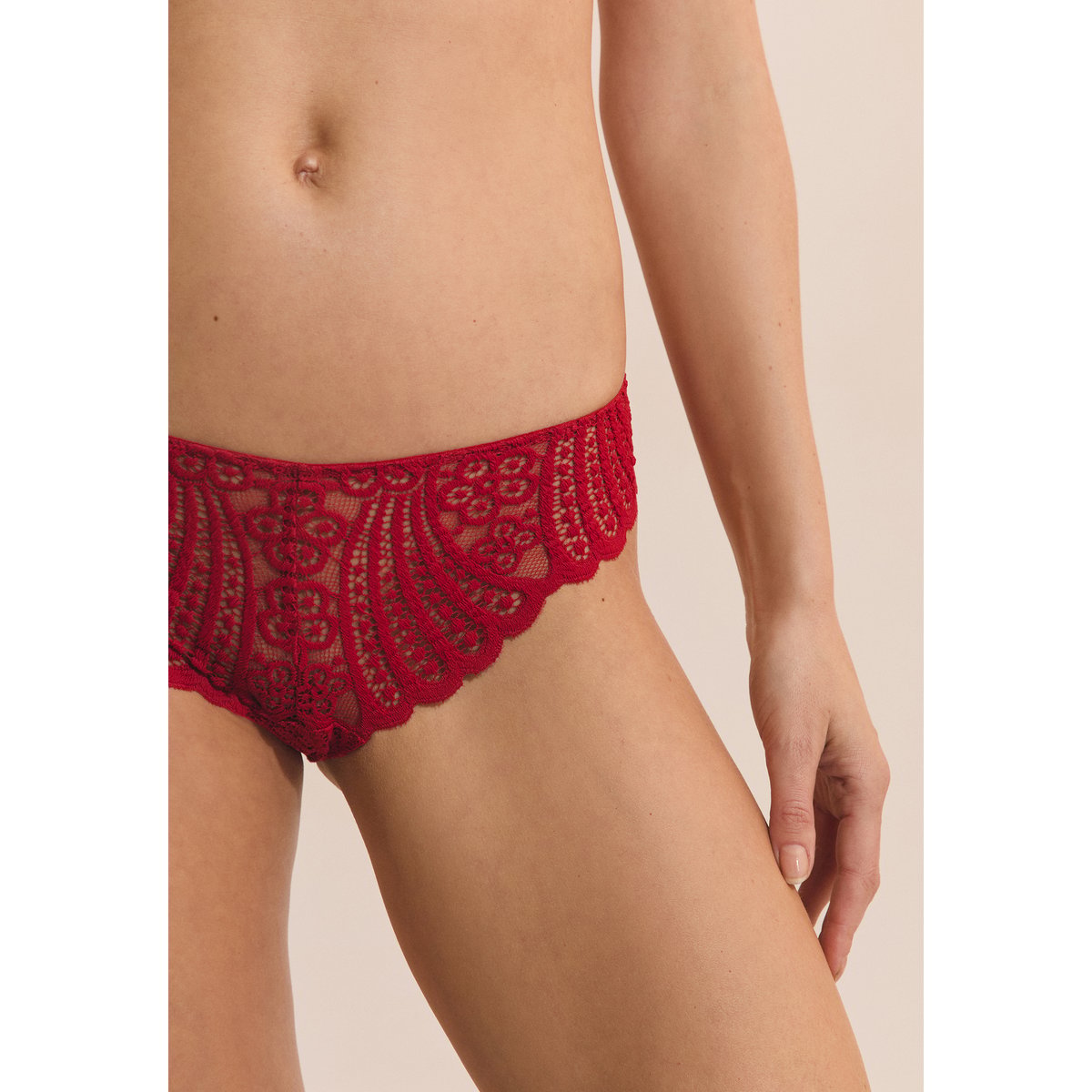 Culotte en dentelle ETREINTE rouge, ETAM