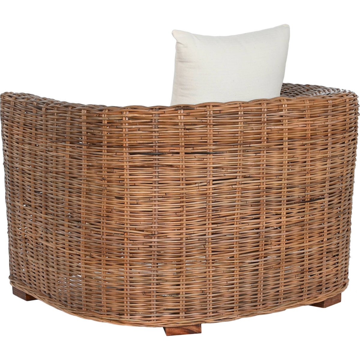 Fauteuil en rotin tressé pour salon Fibre outdoor 23 marron tressé naturel, RECOLLECTION