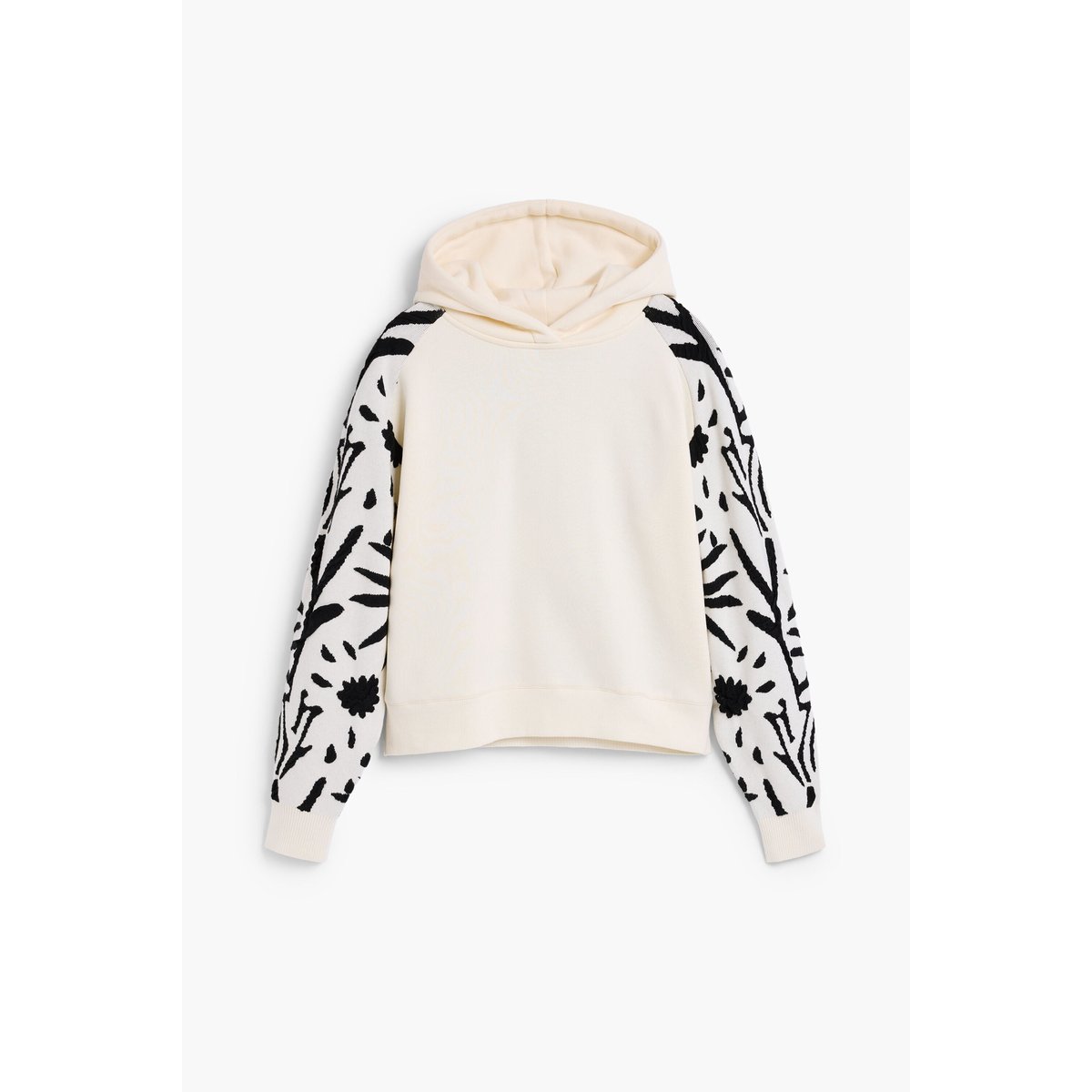 Sweat à motif floral 100 % coton blanc, DESIGUAL