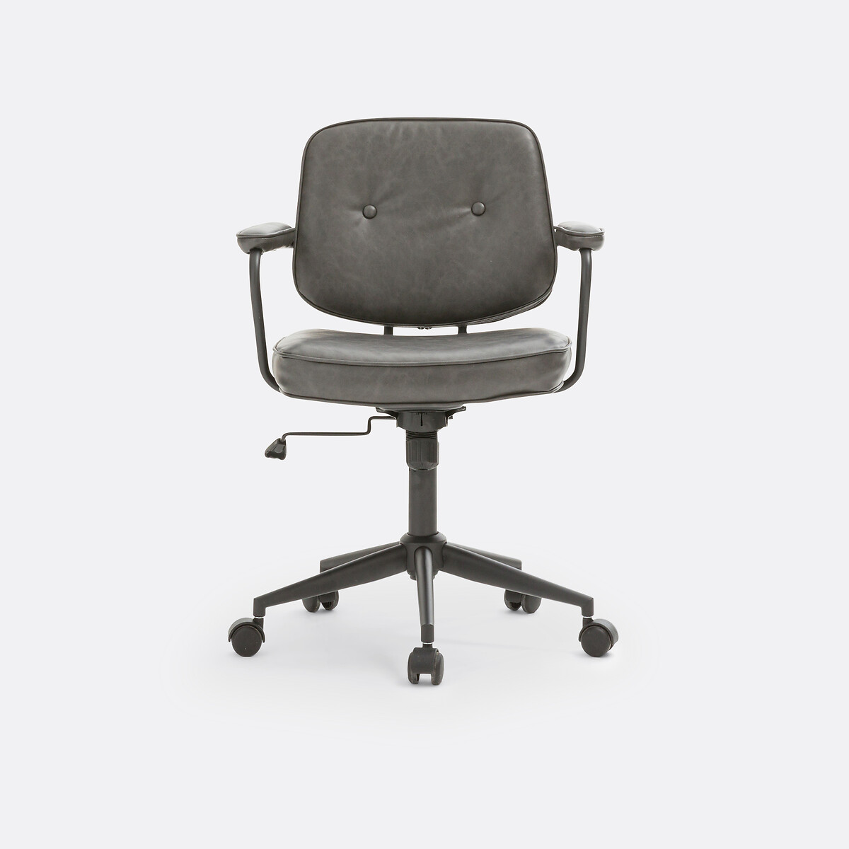 Fauteuil de bureau vintage Felipe gris foncé, LA REDOUTE INTERIEURS