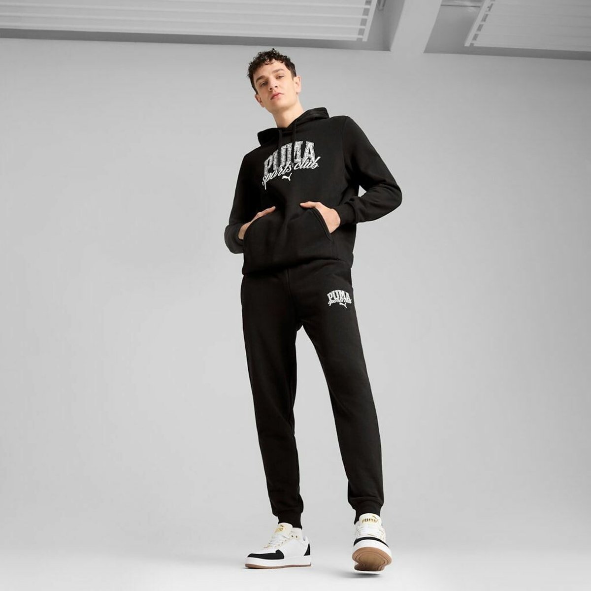 Katoenen broek PUMA Class zwart, PUMA