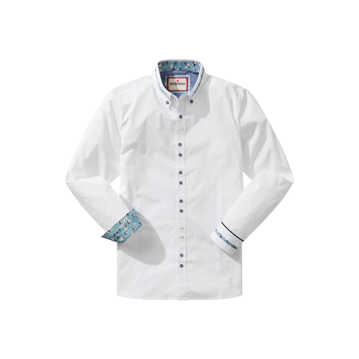 Chemise habillée à col boutonné blanc, JOE BROWNS