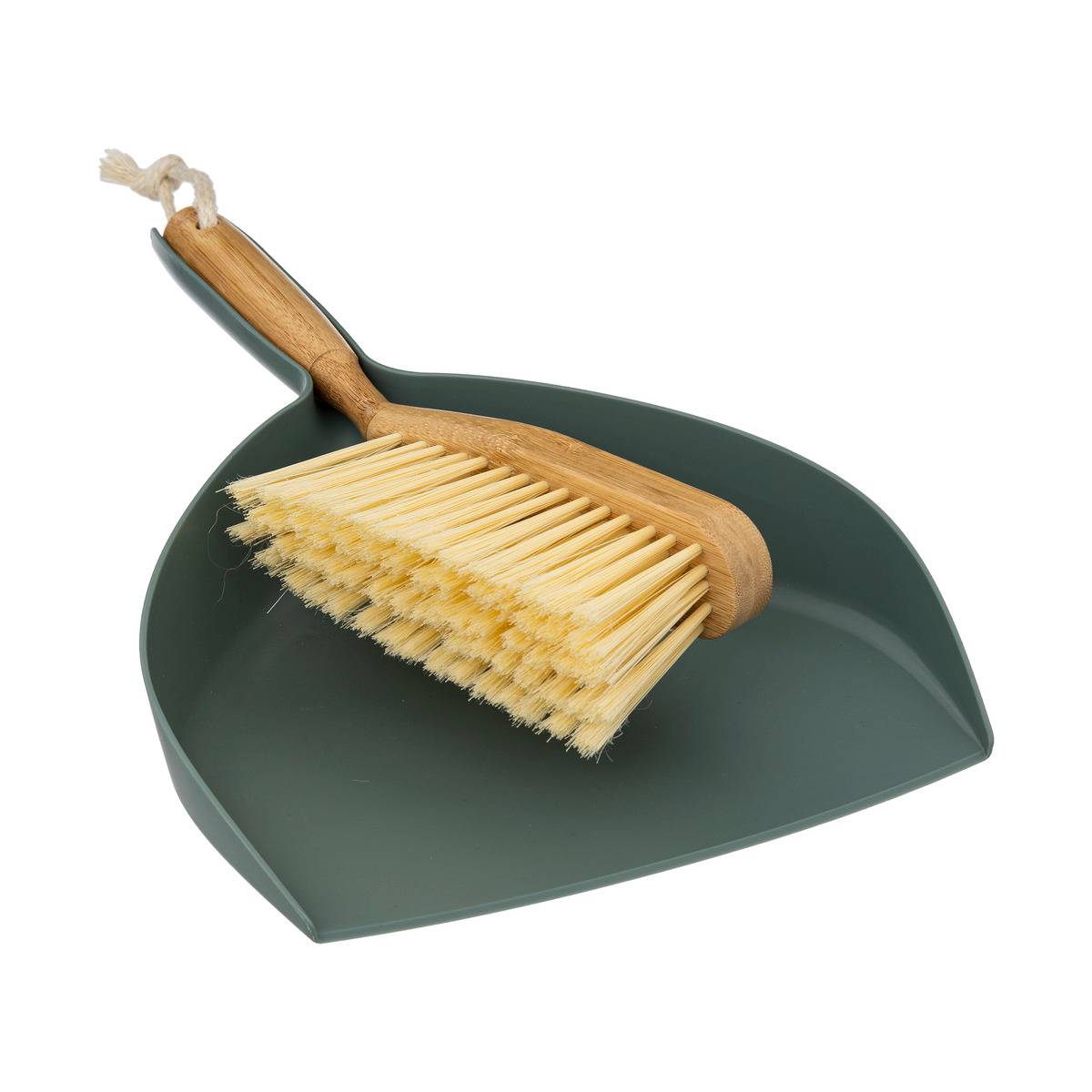 Set pelle et balayette en bambou WOOD & CLEAN vert, 5FIVE SIMPLY SMART