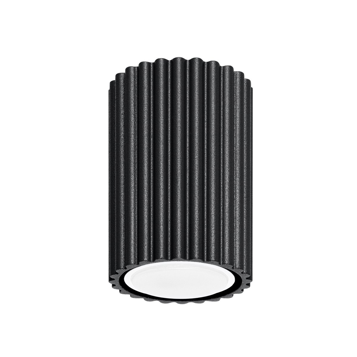 Plafonnier Aluminium Noir GU10 1 Karbon 10 noir, EDEN