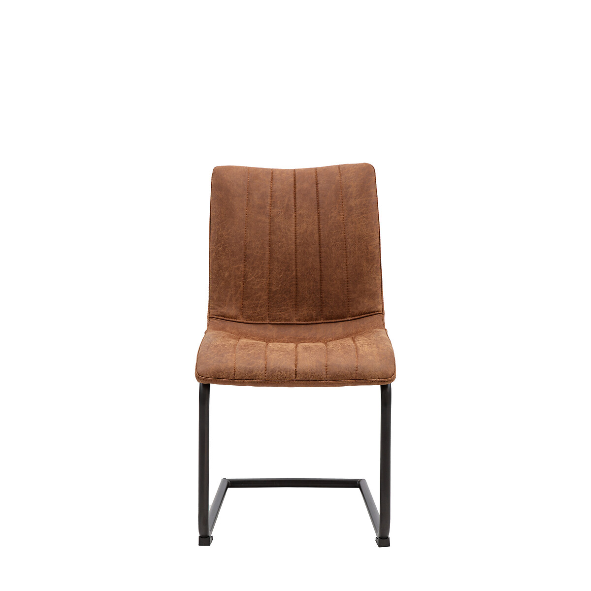 Darcy Retro Leather Cantilever Dining Chairs (Set of 2) brown              , SO'HOME