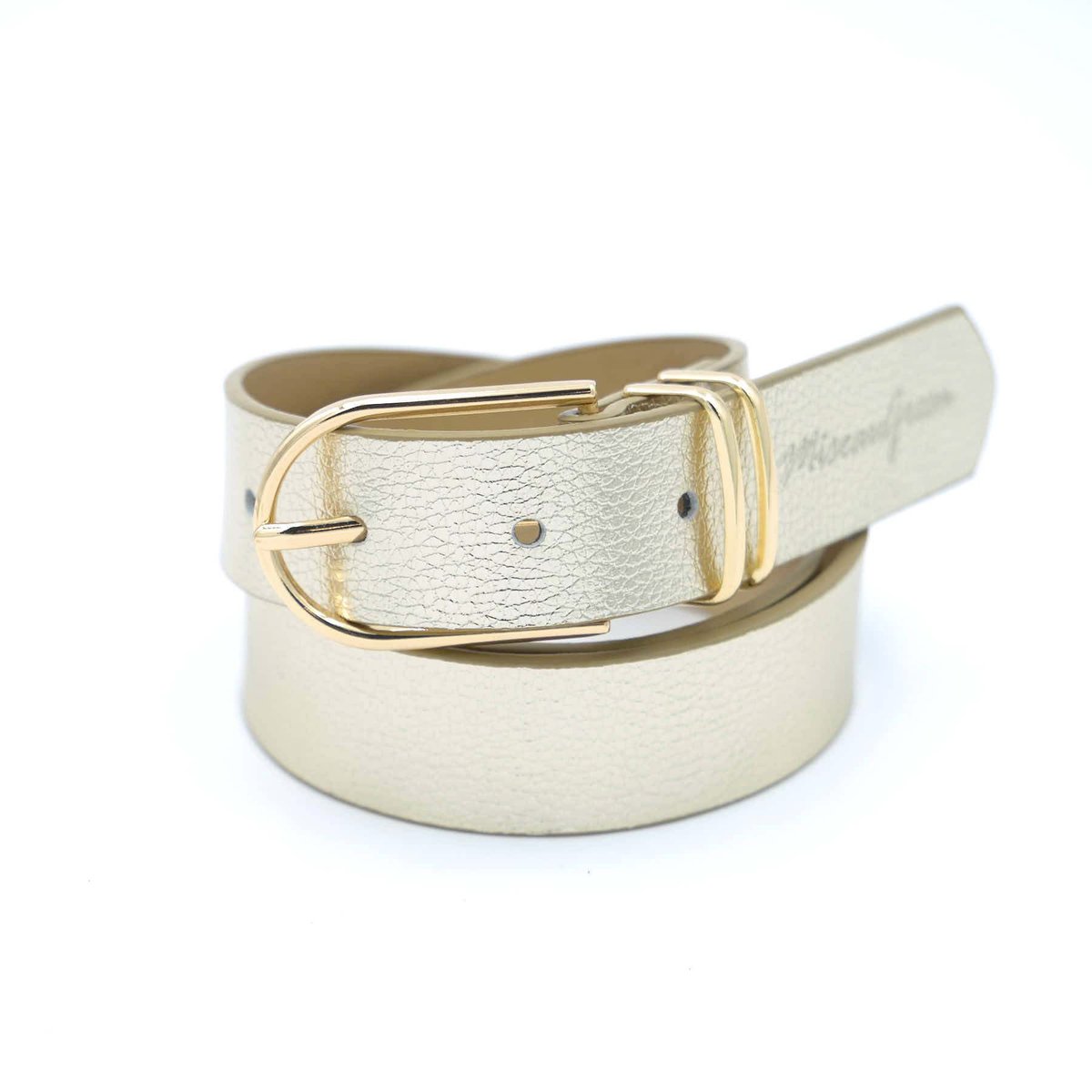 Ceinture cuir Gloria dore, MISE AU GREEN