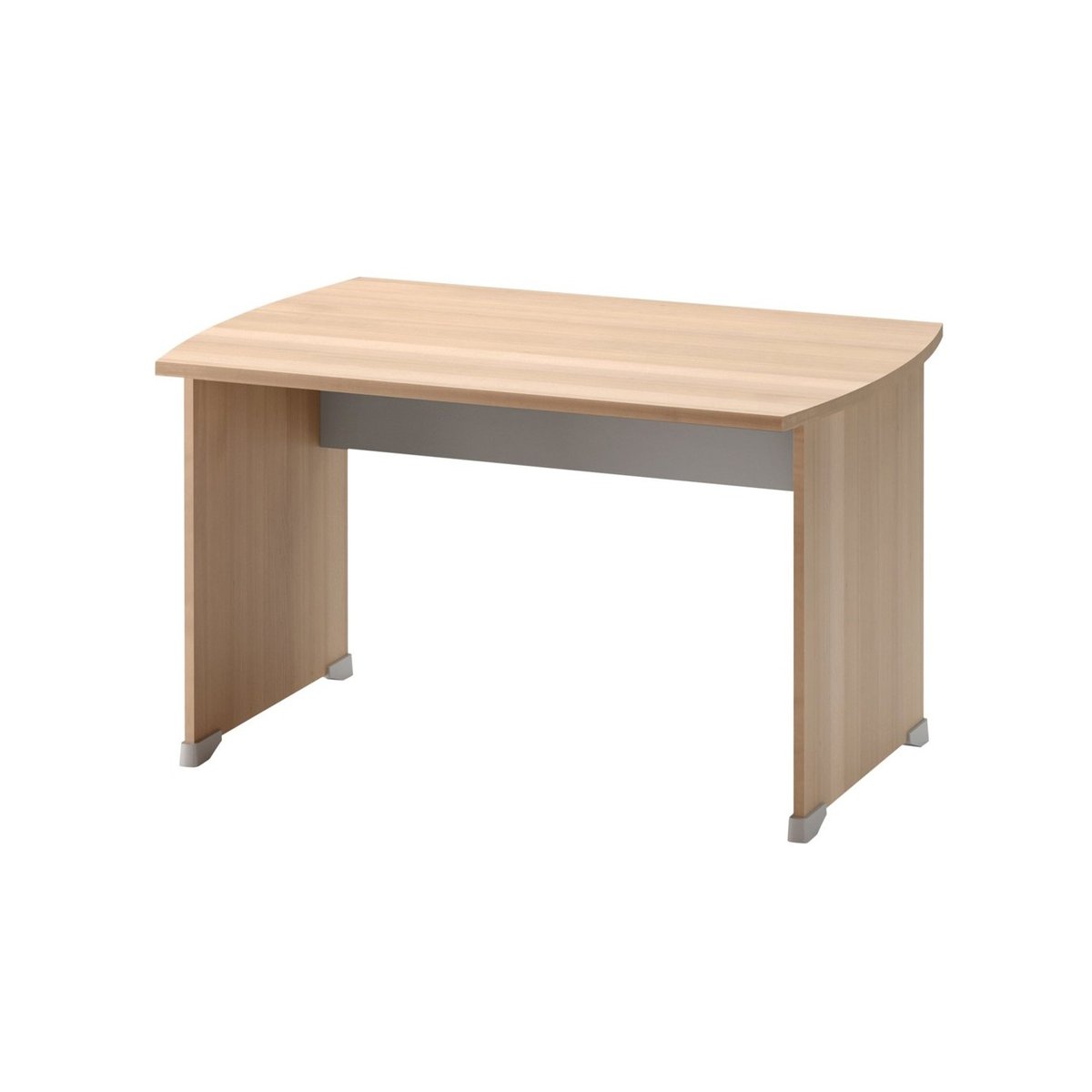 Table de bureau avec patins L120 cm - Fabrication Française bois clair, CALICOSY