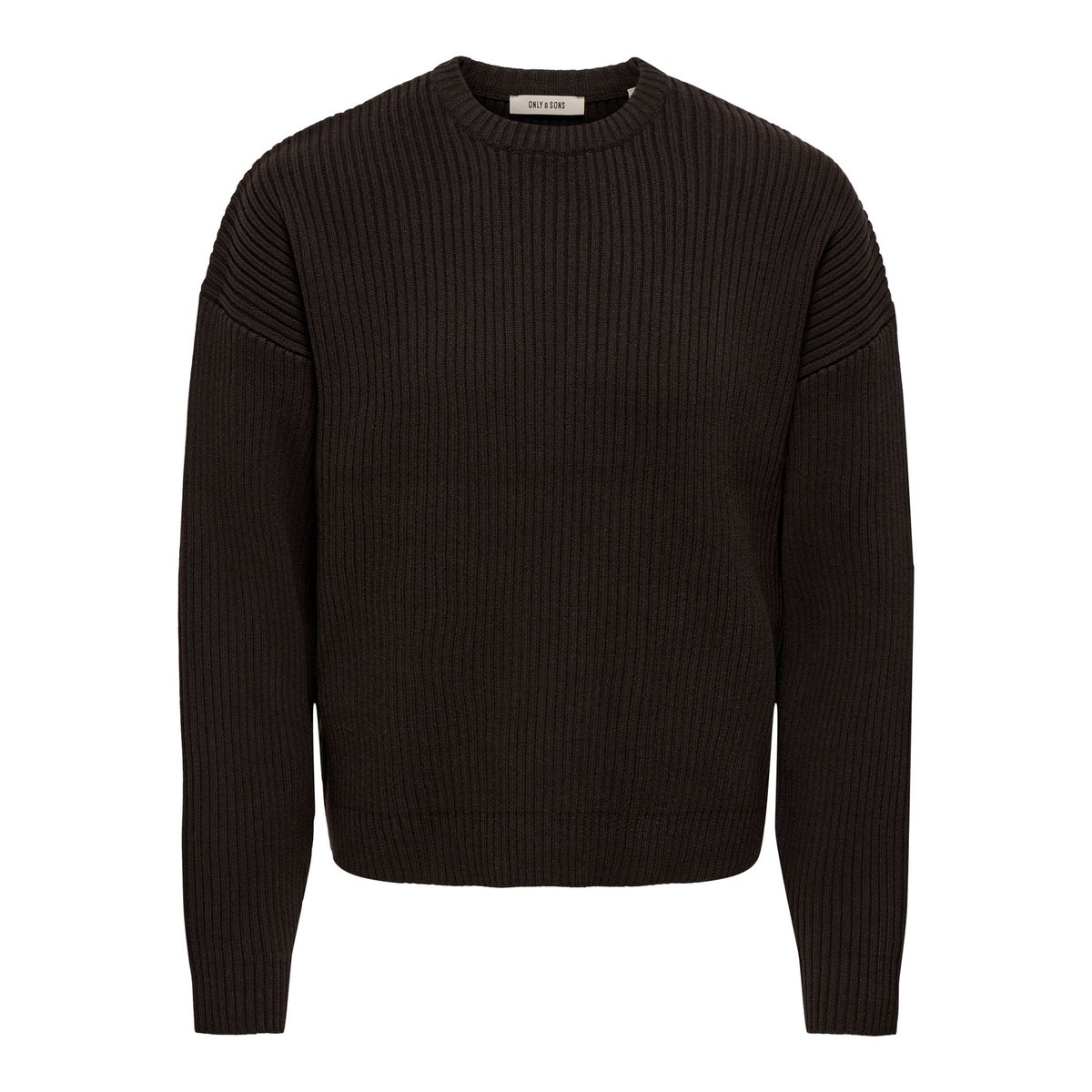 Pull En Maille marron - coffee bean 1, ONLY & SONS