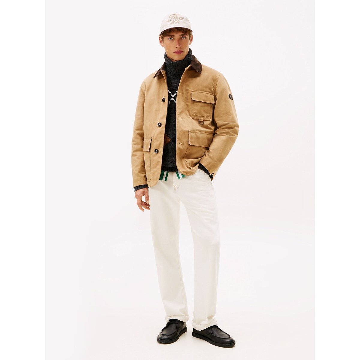 Veste cirée col texturé safari, TOMMY HILFIGER